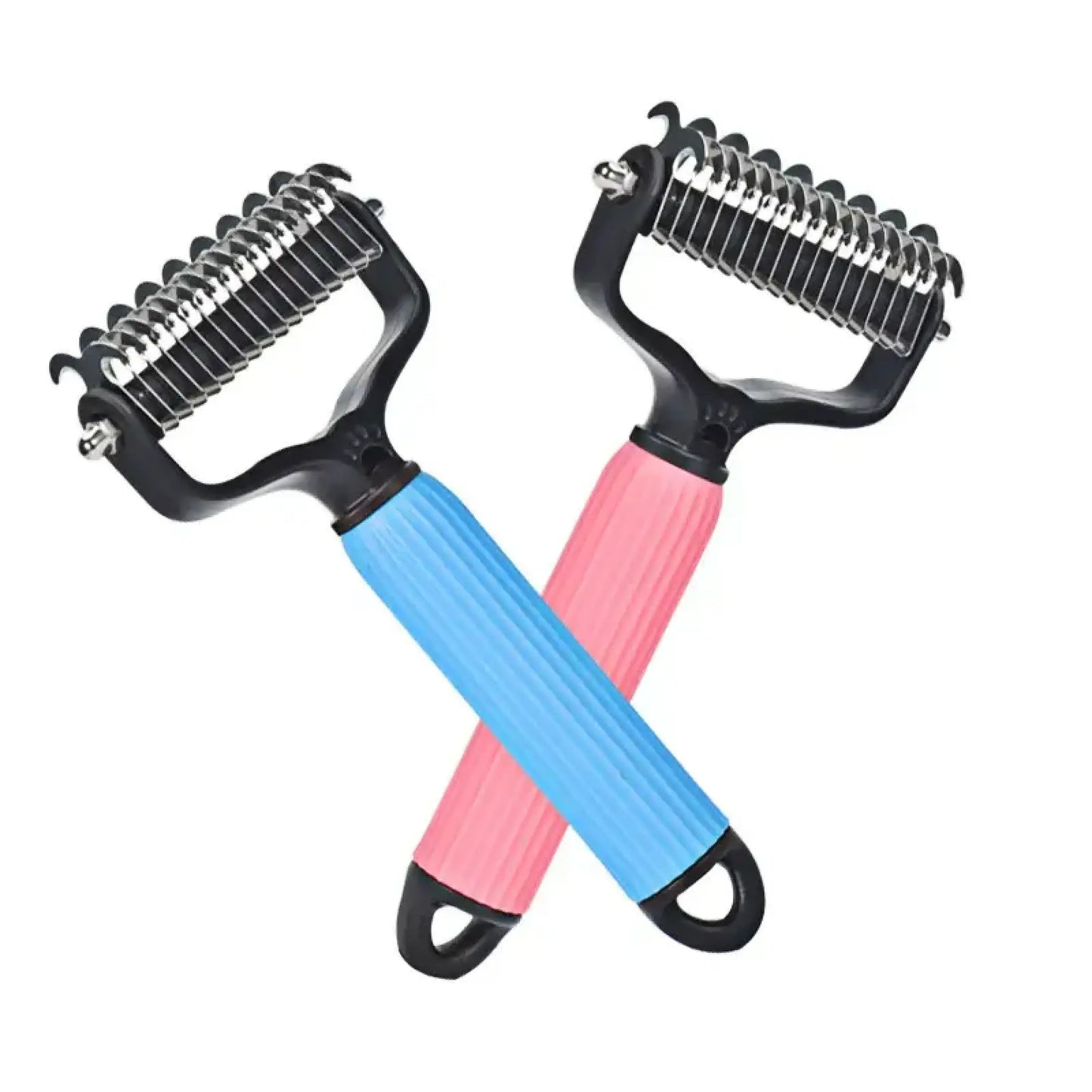 Dog Detangling & Deshedding Comb – Double-Sided Stainless Steel Grooming Tool for Removing Mats, Tangles & Loose Fur