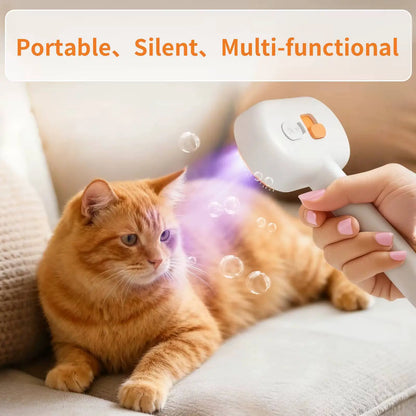 3-in-1 Steam Pet Grooming Brush for Cats & Dogs